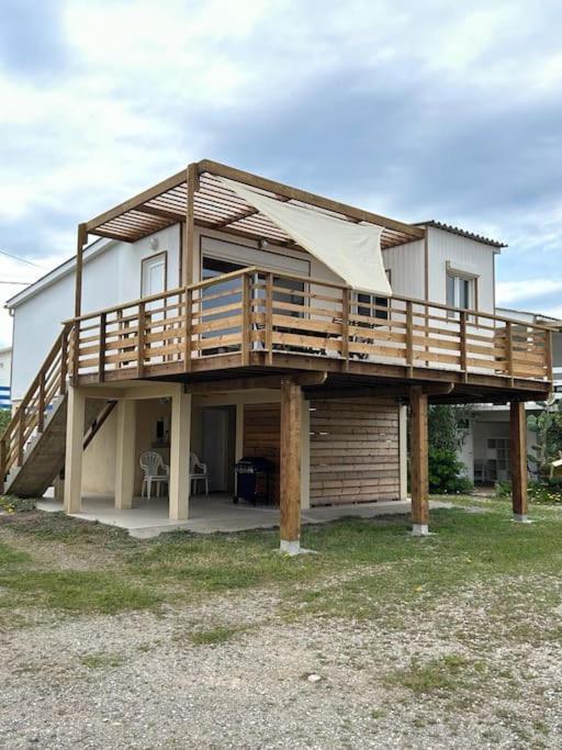 Maison Chalet 200 M De La Plage Climatisation Et Wifi Gruissan Esterno foto