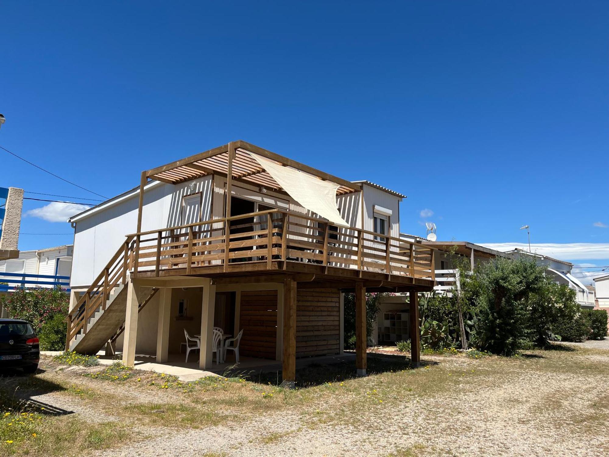 Maison Chalet 200 M De La Plage Climatisation Et Wifi Gruissan Esterno foto
